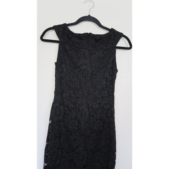 AX Paris Women's Black Lace Bodycon Sleeveless Midi Dress. Size 8 - Picture 5 of 13